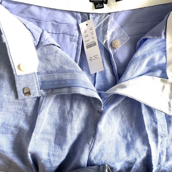 J. Crew Women's Light Blue Wide Leg Pants Sz 8P - Picture 11 of 16